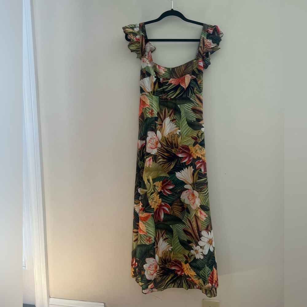 FARM Rio Green Tropical Floral Maxi Dress - Picture 5 of 16